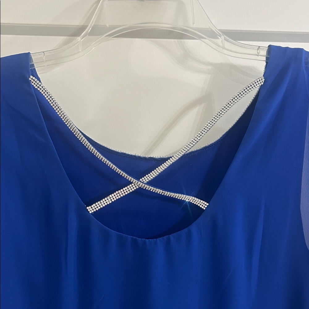 MSK Royal Blue Asymmetrical Dress - Picture 8 of 13